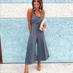 Leith Striped Jumpsuit